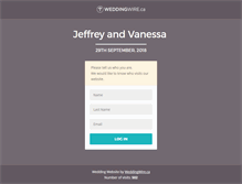 Tablet Screenshot of jeffreyandvanessa.com